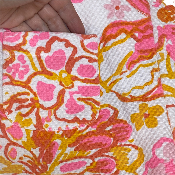 Lilly Pulitzer Floral High Rise Alycia Happiness Is Resort Shorts Pink Women 4 - Picture 2 of 8